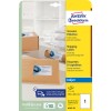 Förpackningsbild: Avery Zweckform Vita fraktetiketter, för bläckstråleskrivare, Artikel: J8167-25, Format: 199,6 x 289,1 mm, Skrivaranpassning: Bläckstråle, Innehåll: 25 etiketter / 25 ark, 1 etikett/ark.