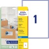 Förpackningsbild med etikettark: Avery Zweckform fraktetiketter, Artikel: J8167-25, Format: 199,6 x 289,1 mm, Utskriftslämplighet: Bläckstråle, Innehåll: 25 etiketter / 25 ark, 1 etikett/ark.