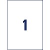 Stansritning enkelark A4, Artikel: J8567-25, fraktetiketter, format: 210 x 297 mm, 1 etikett/ark.