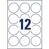 Stansritning enskilda ark A4, Artikel: L3416-100, Runda etiketter, Format: ⌀ 60 mm, 12 etiketter/ark