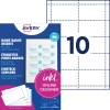 Förpackningsbild med etikettark: Avery Zweckform, Artikel: L4727-20, insticksskyltar, format: 54 x 90 mm, utskriftslämplighet: bläckstråleskrivare, färglaserskrivare, svartvit laser, kopieringsmaskin, innehåll: 200 insticksskyltar / 20 ark, 10 kort/ark.
