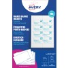 Förpackningsbild: Avery Zweckform, Artikel: L4727-20, Format: 54 x 90 mm, Tryckkompatibilitet: Bläckstråle, Färglaser, Svart/vit laser, Kopiator, Innehåll: 200 insättningsskyltar / 20 ark, /blad?
