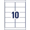 Stansritning Enkeltblad A4, Artikel: L4744REV-25, Universallappar, avtagbara, Format: 96 x 50,8 mm, 10 lappar/ark.