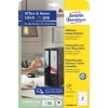 Förpackningsbild: Avery Zweckform pärmetiketter, avtagbara, artikel: L4760REV-10, format: 38 x 192 mm, utskriftslämplighet: bläckstråle, svartvit laser, färglaser, innehåll: 70 etiketter / 10 ark, 7 etiketter/ark.
