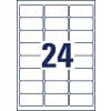 Stansritning, enkelbåge A4, Artikel: L4773-20, Väderbeständiga folieetiketter, Format: 63,5 x 33,9 mm, 24 etiketter/ark.
