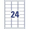 Stansritning enskilt ark A4, Artikel: L4773REV-20, Väderbeständiga etiketter, avtagbara, Format: 63,5 x 33,9 mm, 24 etiketter/ark.