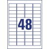 Stansritning enskilt ark A4, Artikel: L4778REV-20, Väderbeständiga etiketter, avtagbara, Format: 45,7 x 21,2 mm, 48 etiketter/ark?