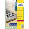 Förpackningsbild: Avery Zweckform Silveretikettensidentifikation, Artikel: L6012-20, Format: 96 x 50,8 mm, Skrivarutrustning: Laser s/v, Innehåll: 200 etiketter / 20 ark, 10 etiketter/ark.