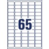 Stansritning Enkeltark A4, Artikel: L6026REV-25, Universaletiketter, Format: 38,1 x 21,2 mm, 65 etiketter/ark.