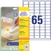 Förpackningsbild med etikettark: Avery Zweckform Universal-Etiketter, Artikel: L6026REV-25, Format: 38,1 x 21,2 mm, Lämplig för utskrift: Bläckstråle, svartvit laser, färglaser, Innehåll: 1 950 etiketter / 30 ark, 65 etiketter/ark.