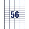 Stansritning Enkelark A4, Artikel: L6027REV-25, Universaletiketter, Format: 52,5 x 21,2 mm, 56 etiketter/ark?