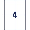 Stansritning Enkelark A4, Artikel: L6028REV-25, Universaletiketter, Format: 105 x 148 mm, 4 etiketter/ark?