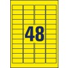 Stansritning enskilt ark A4, Artikel: L6041-20, Färgade etiketter, avtagbara, Format: 45,7 x 21,2 mm, 48 etiketter/ark.