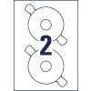 Stansritning enskilt ark A4, Artikel: L6043-100, CD-etiketter ClassicSize, Format: ⌀ 117 mm, 2 etiketter/ark?