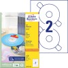 Förpackningsbild med etikettark: Avery Zweckform CD-etiketter ClassicSize, Artikel: L6043-100, Format: ⌀ 117 mm, Utskriftslämplighet: Bläckstråleskrivare, laserskrivare svart/vit, färglaserskrivare, Innehåll: 200 etiketter / 100 ark, 2 etiketter/ark.