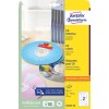 Förpackningsbild: Avery Zweckform CD-etiketter ClassicSize, Artikel: L6043-25, Format: ⌀ 117 mm, skrivarändamål: Bläckstråle, svartvit laser, färglaser, innehåll: 50 etiketter / 25 ark, 2 etiketter/ark.
