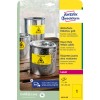 Förpackningsbild: Avery Zweckform väderbeständiga folieetiketter för laserskrivare, Artikel: L6111-20, Format: 210 x 297 mm, Skrivarändamål: Laser svart/vit, Innehåll: 20 etiketter / 20 ark, 1 etikett/ark?