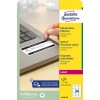 Förpackningsbild: Avery Zweckform plomberade etiketter, Artikel: L6146-20, Format: 63,5 x 33,9 mm, Utskriftskompatibilitet: Laser svart/vit, Innehåll: 480 etiketter / 20 ark, 24 etiketter/ark.