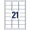 Utstansningsritning Enkeltark A4, Artikel: L7060-20, Väderbeständiga folieetiketter, Format: 63,5 x 38,1 mm, 21 etiketter/ark