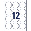 Stansritning Enkelark A4, Artikel: L7104REV-25, Runda Etiketter, avtagbara, Format: ⌀ 60 mm, 12 Etiketter/Ark.