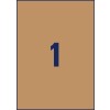 Stansritning, enskilt ark A4, Artikel: L7109-25, Naturligt bruna etiketter, Format: 210 x 297 mm, 1 etikett/ark?