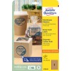 Förpackningsbild: Avery Zweckform Bruna Kraftpapper-Etiketter, Artikel: L7109-25, Format: 210 x 297 mm, Utskriftslämplighet: Bläckstråle, Laser svart/vit, Färglaser, Innehåll: 25 etiketter / 25 ark, 1 etikett/ark.
