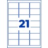 Stansritning enkel ark A4, Artikel: L7160-100, Adressetiketter, Format: 63,5 x 38,1 mm, 21 etiketter/ark.