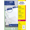 Förpackningsbild: Avery Zweckform Vita adressetiketter för laserskrivare, Artikel: L7160-100, Format: 63,5 x 38,1 mm, Skrivaranpassning: Laser svart/vit, färglaser, Innehåll: 2.100 etiketter / 100 ark, 21 etiketter/ark