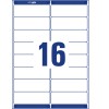 Stansritning Enkelark A4, Artikel: L7162-100, Adressetiketter, Format: 99,1 x 33,9 mm, 16 etiketter/ark.