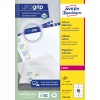 Förpackningsbild: Avery Zweckform Vita adressetiketter för laserskrivare, Artikel: L7162-100, Format: 99,1 x 33,9 mm, Lämplig för skrivare: Laser s/v, färglaser, Innehåll: 1.600 etiketter / 100 ark, 16 etiketter/ark.