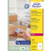 Förpackningsbild: Avery Zweckform Vita Fraktetiketter, Artikel: L7167B-100, Format: 199,6 x 289,1 mm, Skrivarens lämplighet: Laser s/v, färglaser, Innehåll: 100 etiketter / 100 ark, 1 etikett/ark?