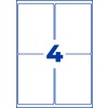 Stansritning Enskilt ark A4, Artikel: L7169B-100, Fraktetiketter, Format: 99,1 x 139 mm, 4 etiketter/ark.
