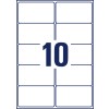Stansritning Enkelark A4, Artikel: L7173-100, Adressetiketter, Format: 99,1 x 57 mm, 10 etiketter/ark.