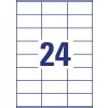 Stansritning, enkla ark A4, Artikel: L7180-100, Format: 70 x 36 mm, 24 etiketter/ark