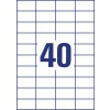 Stansritning Enkelark A4, Artikel: L7184-100, Format: 52,5 x 29,7 mm, 40 etiketter/ark