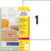 Förpackningsbild med etikettark: Avery Zweckform fraktetiketter, artikel: L7567-25, format: 210 x 297 mm, utskriftslämplighet: svartvit laser, färglaser, innehåll: 25 etiketter / 25 ark, 1 etikett/ark?