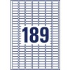 Stansritning enkelblad A4, Artikel: L7658-25, Mini-organisationsetiketter, Format: 25,4 x 10 mm, 189 etiketter/blad?