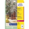 Förpackningsbild: Avery Zweckform Transparenta Etiketter, Artikel: L7780-25, Format: ⌀ 40 mm, Skrivarkompatibilitet: Svartvit laser, färglaser, Innehåll: 600 etiketter / 25 ark, 24 etiketter/ark.
