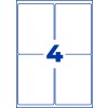 A4 Stansark, Artikel: L7915-10, ultraresistenta folieetiketter, format: 99,1 x 139 mm, 4 etiketter/ark.