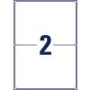 Stansritning enkla ark A4, Artikel: L7996-25, Fraktetiketter, Format: 199,6 x 143,5 mm, 2 etiketter/ark