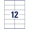 Stansritning Enskilt ark A4, Artikel: LR3424-10, Återvinningsetiketter, Hemmakontor, Småförpackning, Format: 105 x 48 mm, 12 etiketter/ark