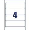 Stansritning Enkelt ark A4, Artikel: LR4761-10, Återvinningsbara Pärm-etiketter, Hemmakontor, Liten förpackning, Format: 61 x 192 mm, 4 etiketter/ark?