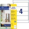 Förpackningsbild med etikettark: Avery Zweckform återvinningsbara pärmetiketter, hemmakontor, liten förpackning, artikel: LR4761-10, format: 61 x 192 mm, skrivaranpassning: bläckstråle, svartvit laser, färglaser, innehåll: 40 etiketter / 10 ark, 4 etiketter/ark.