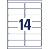 Stansritning Enkelark A4, Artikel: LR7163-100, Återvinningsadressetiketter, Format: 99,1 x 38,1 mm, 14 etiketter/ark