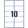 Stansritning Enskilt ark A4, Artikel: LR7173-100, Återvinningsadressetiketter, Format: 99,1 x 57 mm, 10 etiketter/ark
