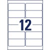 Stansritning för ett enda ark A4, Artikel: LR7177-100, återvinningsadressetiketter, Format: 99,1 x 42,3 mm, 12 etiketter/ark.