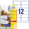 Förpackningsbild med etikettark: Avery Zweckform Återvinningsadressetiketter, Artikel: LR7177-100, Format: 99,1 x 42,3 mm, Utskriftskompatibilitet: Svartvit laser, färglaser, Innehåll: 1 200 etiketter / 100 ark, 12 etiketter/ark.