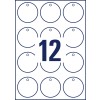 Stansritning enkelblad, Artikel: T2004-10, Taggar, Format: ⌀ 60 mm, 12 taggar/blad?