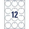 Stansritning enskilt ark, Artikel: T3004-10, Etikett, Format: ⌀ 60 mm, 12 etiketter/ark.